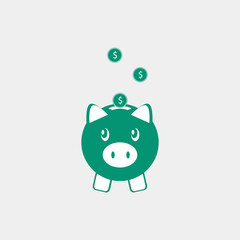 Fototapeta premium piggy bank icon