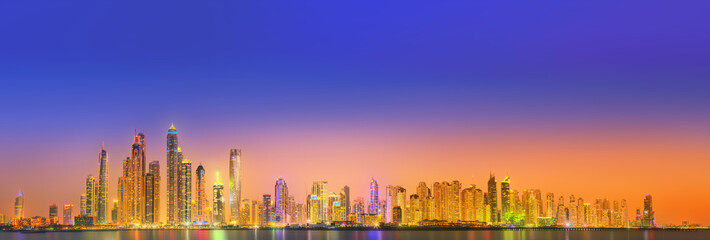 Fototapeta premium The beauty panorama of Dubai marina. UAE