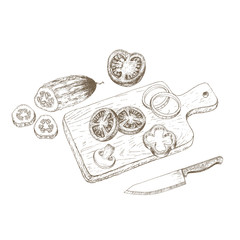 Vegetable salad top view