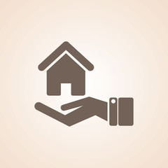 Fototapeta na wymiar Icon Of Safe Home, Secure Home, Protected Home, Home Insurance`.