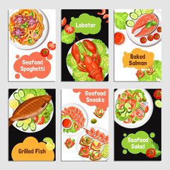 Seafood Cards Banners