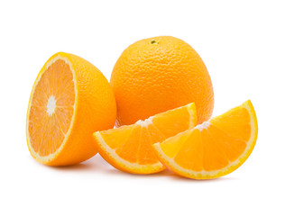Orange fruit isolated on white background