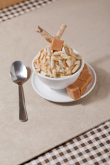 bowl of vanilla ice cream