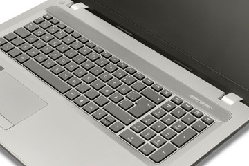 detail of a open laptop