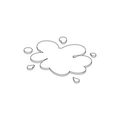 Oil spill icon, isometric 3d style