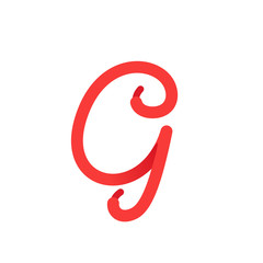 G letter logo formed by shoe lace.