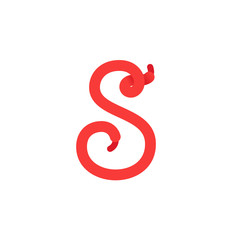 S letter logo formed by shoe lace.