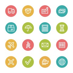 Delivery web icons set