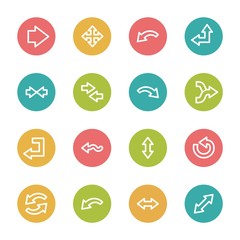 Arrows web icons.  Forward and go, exchange and recycling symbol