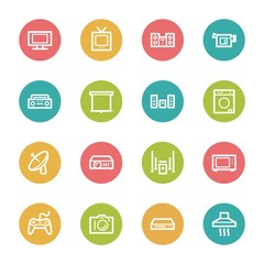 Home Appliance web icons set