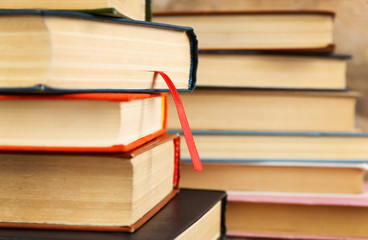 Pile of books, close-up