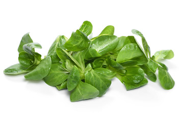 Fototapeta premium Fresh corn salad, isolated on white background.