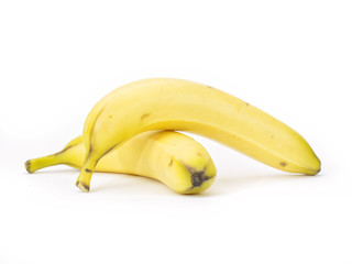 banana against white background