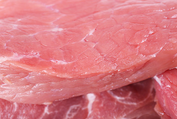 Pieces of beef meat, macro