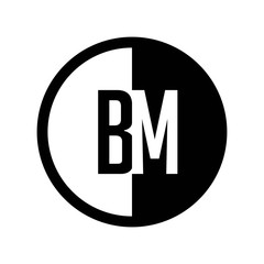 INITIAL CIRCLE HALF LOGO BM
