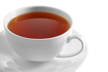 Cup of tea isolated on white background