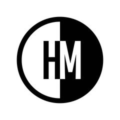 INITIAL CIRCLE HALF LOGO HM