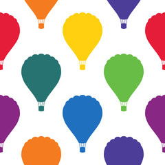 Seamless pattern with bright colored balloons. Surface design.