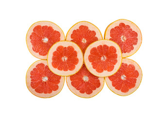 Cut grapefruit fruit