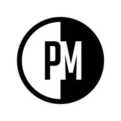 INITIAL CIRCLE HALF LOGO PM