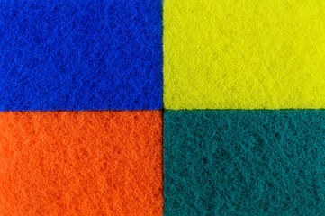 Colorful sponges for washing dishes