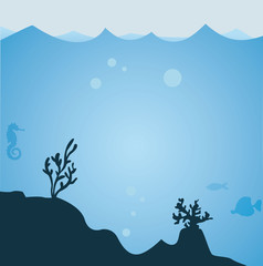 Unterwasser Hintergrund Vektor