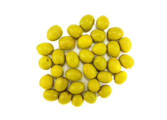 Green juicy olives