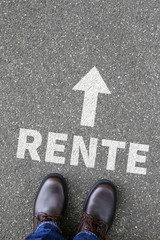 Fototapeta premium Rente Pension Pensionierung Rentner Business Konzept