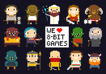 Pixel Game Characters - 109599393