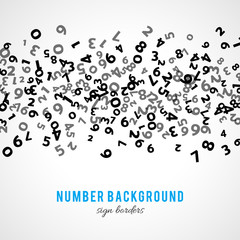 Abstract math number background. Vector illustration