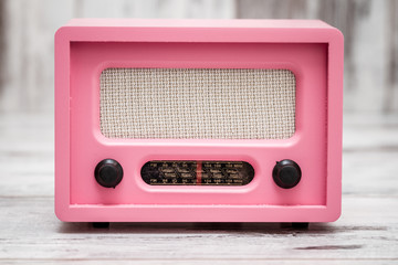 Pink Radio with Retro Look