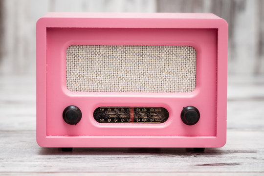 Pink Radio with Retro Look