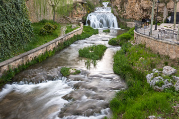Fototapeta premium Cifuentes waterfalls in Trillo, Guadalajara (Spain) 