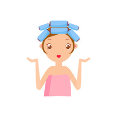 Girl With Curlers