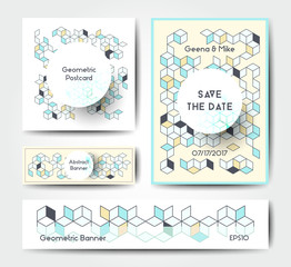 Abstract geometric banner templates