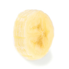 Banana slice, isolated on white
