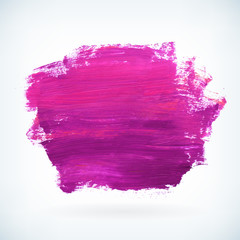 Violet paint artistic dry brush stroke vector background