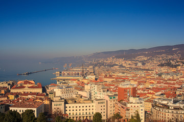 Fototapeta na wymiar Top view of Trieste