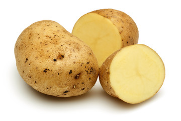 Fototapeta Potato group and half potatoes obraz