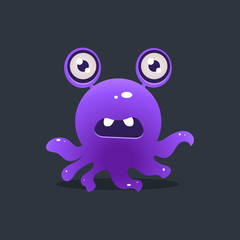 Purple Octopus Alien 