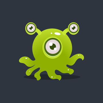 Green Octopus Alien