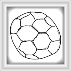 Obraz premium Simple doodle of a football