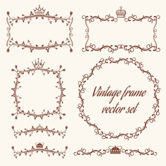 Retro vector frames and headers