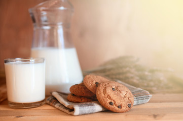 milk with chocolate biscuits cereals