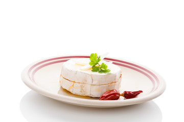 Delicious marinated camembert.