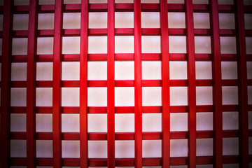 Square iron cage  on white background