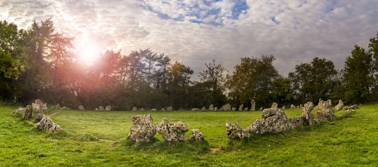 Rollright stones ancient monument in Oxfordshire