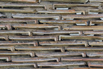 Abstract background of old cracked paint.
