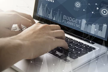 Fotobehang budget planning techie working © MclittleStock