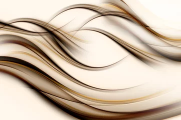 Papier Peint photo Lavable Vague abstraite Arrière-plan de conception de vague brune abstraite de nouveau style